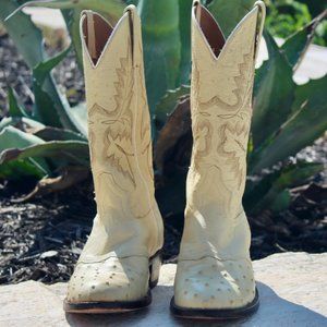 ✨Women’s Ostrich Western Cream Cowgirl Boots✨